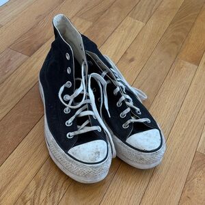 Black High-Top Converse Sneakers